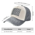 thumbnail image 3 of Grey Camouflage Print Baseball Cap Distressed Adjustable Vintage Cotton Denim Hat for Women Men, 3 of 7