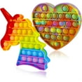 thumbnail image 1 of Push Pop Bubble Fidget, Popit Popper Popit?S It Popitz Figetget Sensory Popping It?S Popits Ansiedad Alivio del estrés Figut A Fidgetoys para niños Rainbow Mouse Unicornio (Corazón de mariposa rosa) Xemadio WMCH-181, 1 of 6