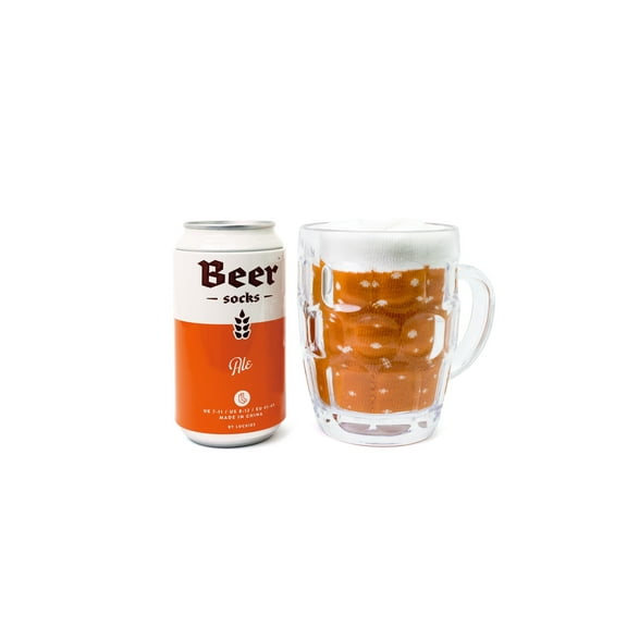 Luckies Beer Socks | Men’s Socks in Beer Can | Funny Gifts | Ale Orange