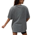 thumbnail image 2 of Women's Gameday Couture  Gray Seattle Sounders FC Tackle Titan Oversized Snow Wash T-Shirt, 2 of 3
