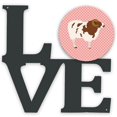 thumbnail image 1 of Carolines Treasures Jacob Sheep Pink Check Metal Artwork Love Wall-Decor, Multicolor, 1 of 2