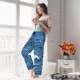 thumbnail image 6 of Picia Sharks on White Blue Striped Womens Soft Woven Cotton Elastic Waistband Sleep Pajama Pant Lounge Sleep Pant With Pockets And Drawstring-X-Large, 6 of 9