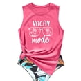thumbnail image 5 of Gpoecd Débardeurs Graphiques pour Femmes Femmes Été Décontracté Sans Manches Col Rond Basique Chemises Noires Camisole pour Femmes 01_Hot Pink,L, 5 of 5