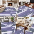 thumbnail image 5 of 6'x9' Area Rugs, Purple Gray Indoor Outdoor Area Rug for Living Room Bedroom, Vintage Farmhouse Ombre Wooden Grain Washable Bathroom Rugs Kitchen Floor Carpet Mats Home Decor Aesthetic, 5 of 8