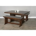 thumbnail image 4 of Home Square 3-Piece Set with 2 Side Benchs and 60" Table in Medium Brown, 4 of 12