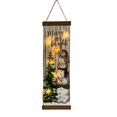 thumbnail image 6 of Christmas Banners Set Porch Wall Door Decorations Lighted Indoor Outdoor Prelit Lean Sign Snowman Family & Christmas Tree 30" x 8", 6 of 7