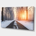 thumbnail image 2 of Bright Sun Break in Winter Forest - Grande Impression sur Toile Forest, 2 of 4