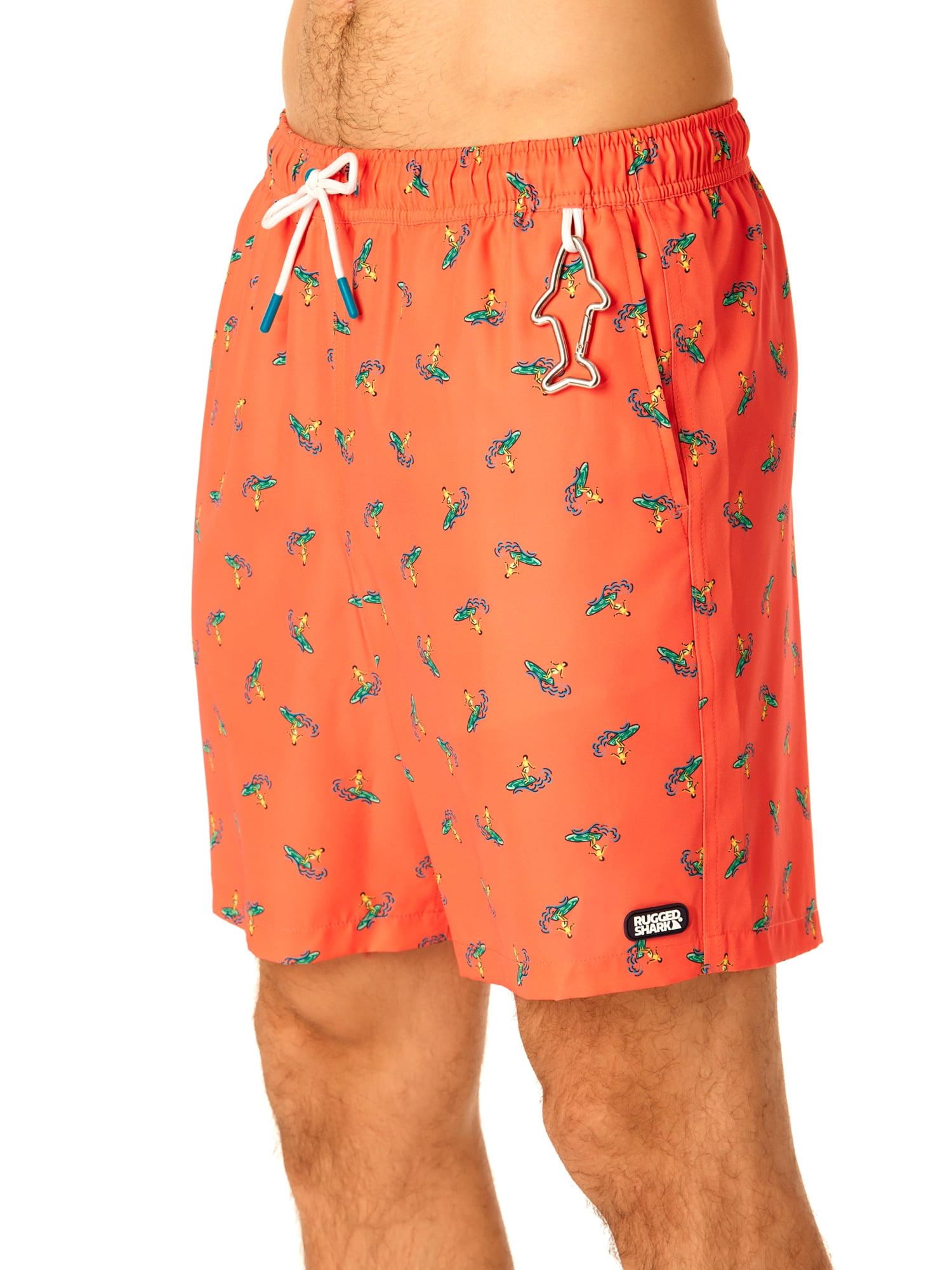 Rugged Shark Men's & Big Men's Swim Trunks, 7" Inseam, Sizes S-3XL