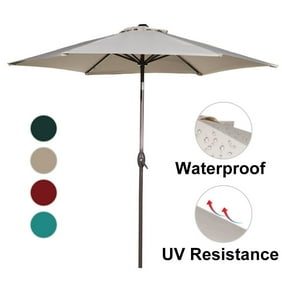 13 Ft Wood Patio Outdoor Furniture Umbrella Red Walmart Com