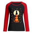thumbnail image 4 of Camisas Para Mujer Camisetas de Gran Tamaño Manga Larga Moda Primavera Patchwork Impreso Cuello Redondo Camisetas Casuales Odeerbi  ODB134454, 4 of 5