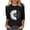 Black, variant on Tops for Women Casual Crew Neck Floral Print leeve Fashion Workout Clothes Black M