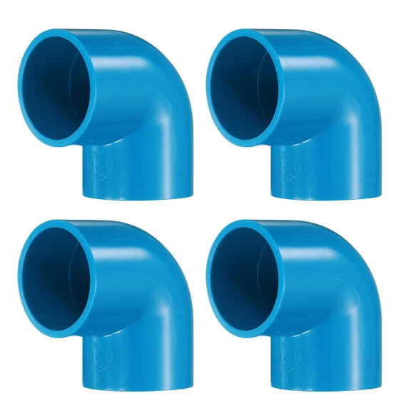 Uxcell 4Pcs 90 Degree Elbow Pipe Fittings 1 1/4" 2 Way Furniture Grade Connector