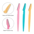 thumbnail image 3 of Eyebrow Razor, 60 Pcs Eyebrow Razors Multipurpose Exfoliating Tool Trimming and Shaving Grooming Eyebrow Face Razor and Eyebrow Shaper For Women and Man With Precision Cover,3 Colors, 3 of 4