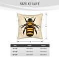 thumbnail image 2 of KLL Honey Bee Decorative Throw Pillow Covers Velvet Soft for Couch Sofa Bedroom Living Room Outdoor (No pillow core)- 18"x18", 2 of 5