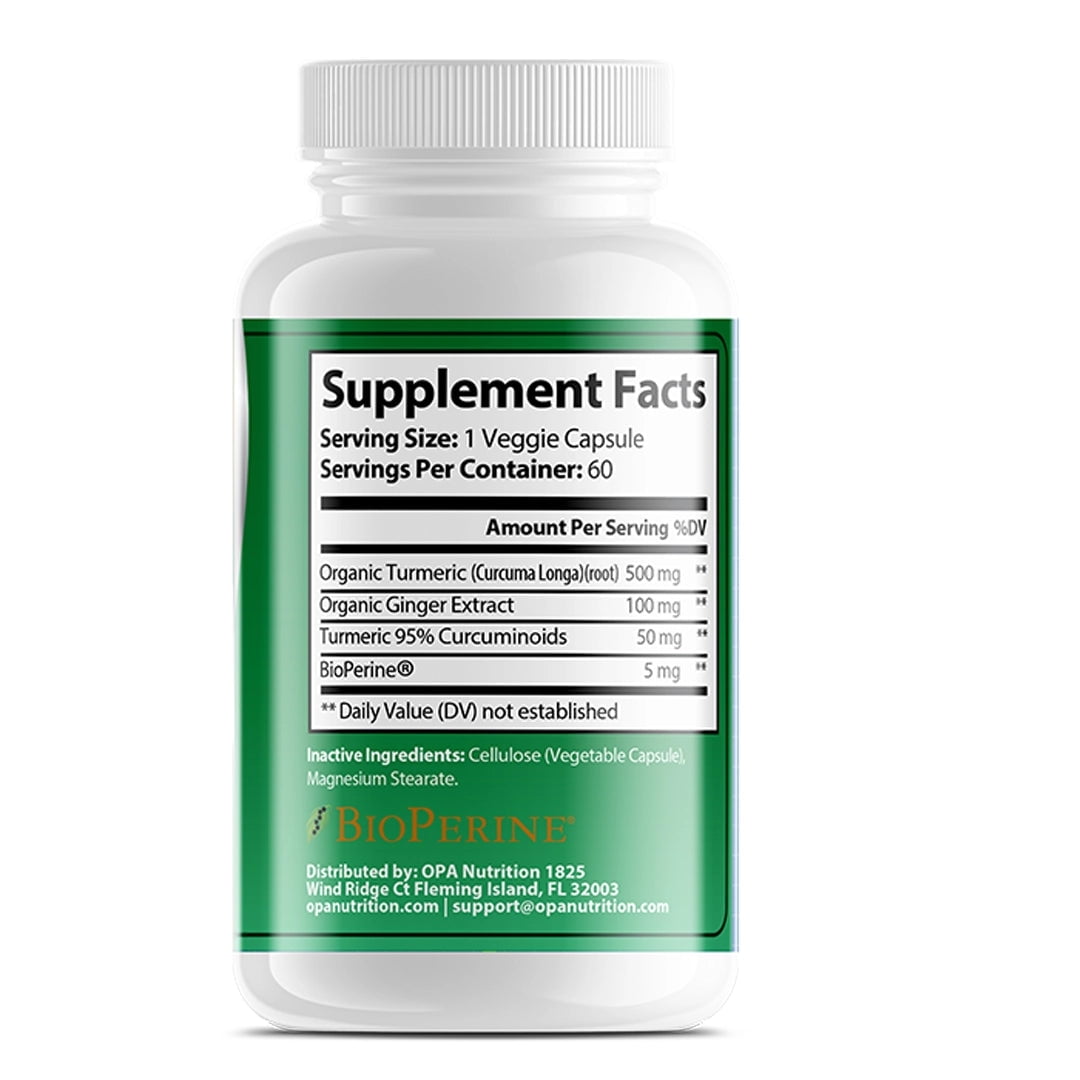 OPA Joint Turmeric & Ginger with Curcuminoids for Absorption – 60ct