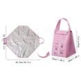 thumbnail image 3 of Lunch Bag Foldable Insulated Magic Sticker Bento Tote Bag Lunch Box Carrier, 3 of 10