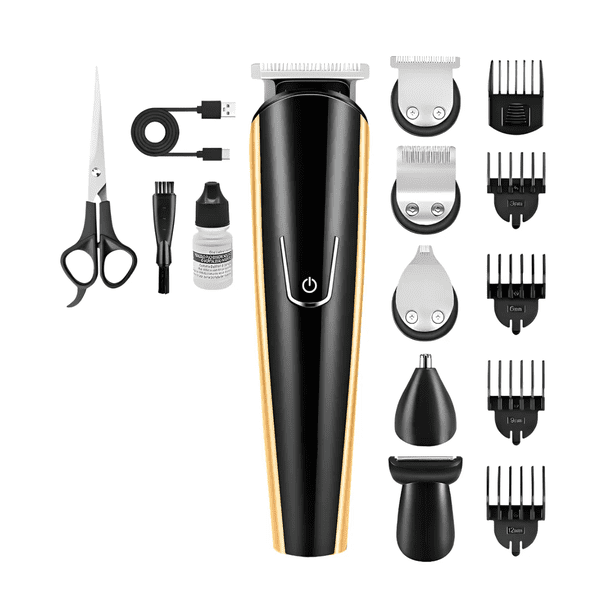 16 en 1 Maquina Para Cortar Cabello Rasuradora Eléctrica Barba Malubero NEGRO DORADO