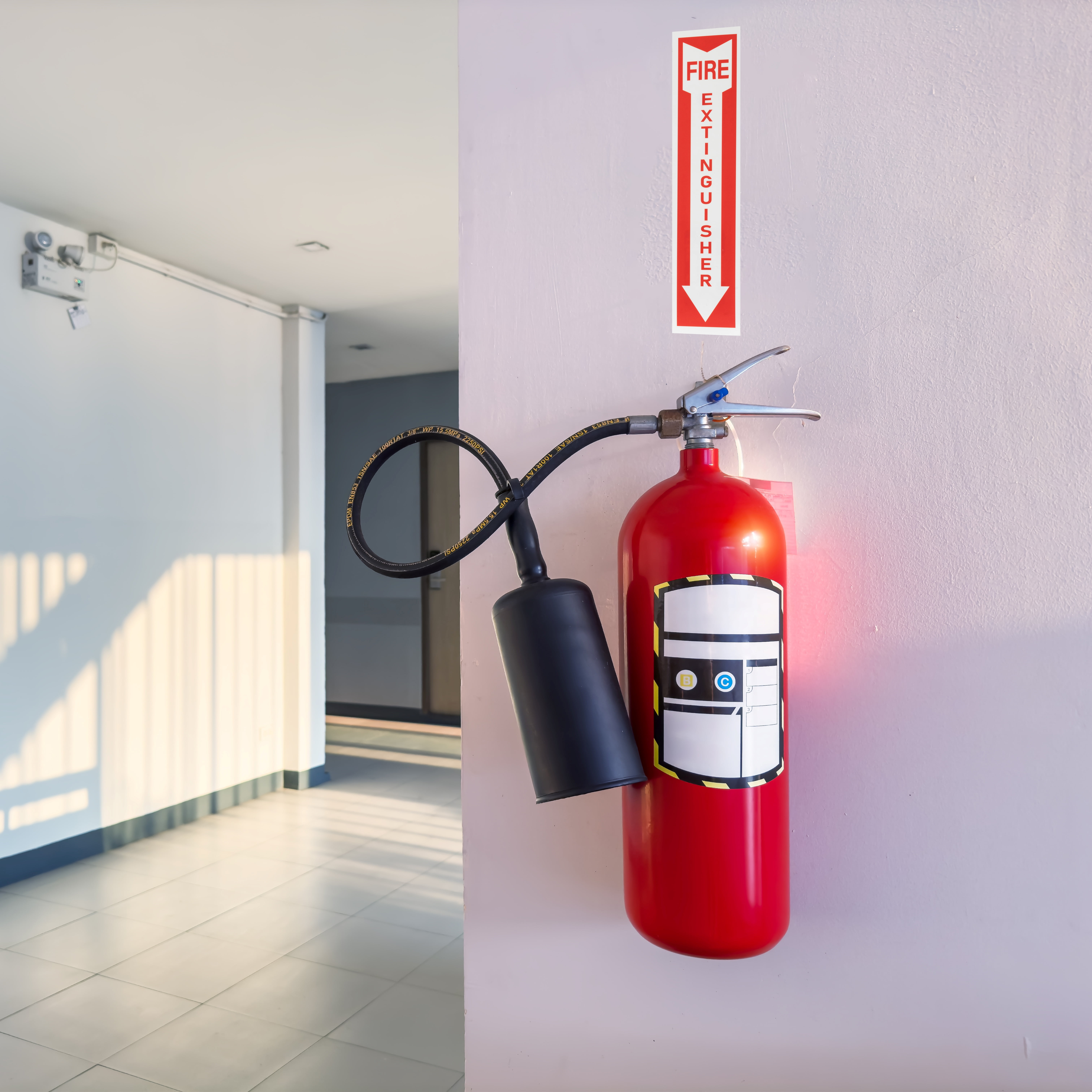 (6 pack) Pen+Gear FIRE EXTINGUISHER SIGN, 2x8 inches, High-Visibility Red, Lightweight, Clear Identification