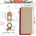 thumbnail image 2 of wqlpp-Burlap Wine Gift Bags, 24 Pcs Jute Drawstring Wine Bottle Covers with Ropes and Tags for Christmas, Wedding, Travel, Birthday, Holiday Party (Wine Red), 2 of 4