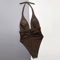 thumbnail image 6 of Vetsdori Womens One Piece Bath Suits Bikini Swimwear Cutouts Solid Color Holiday Tummy Control,Halter Swimsuits for Ladies Casual, 6 of 7