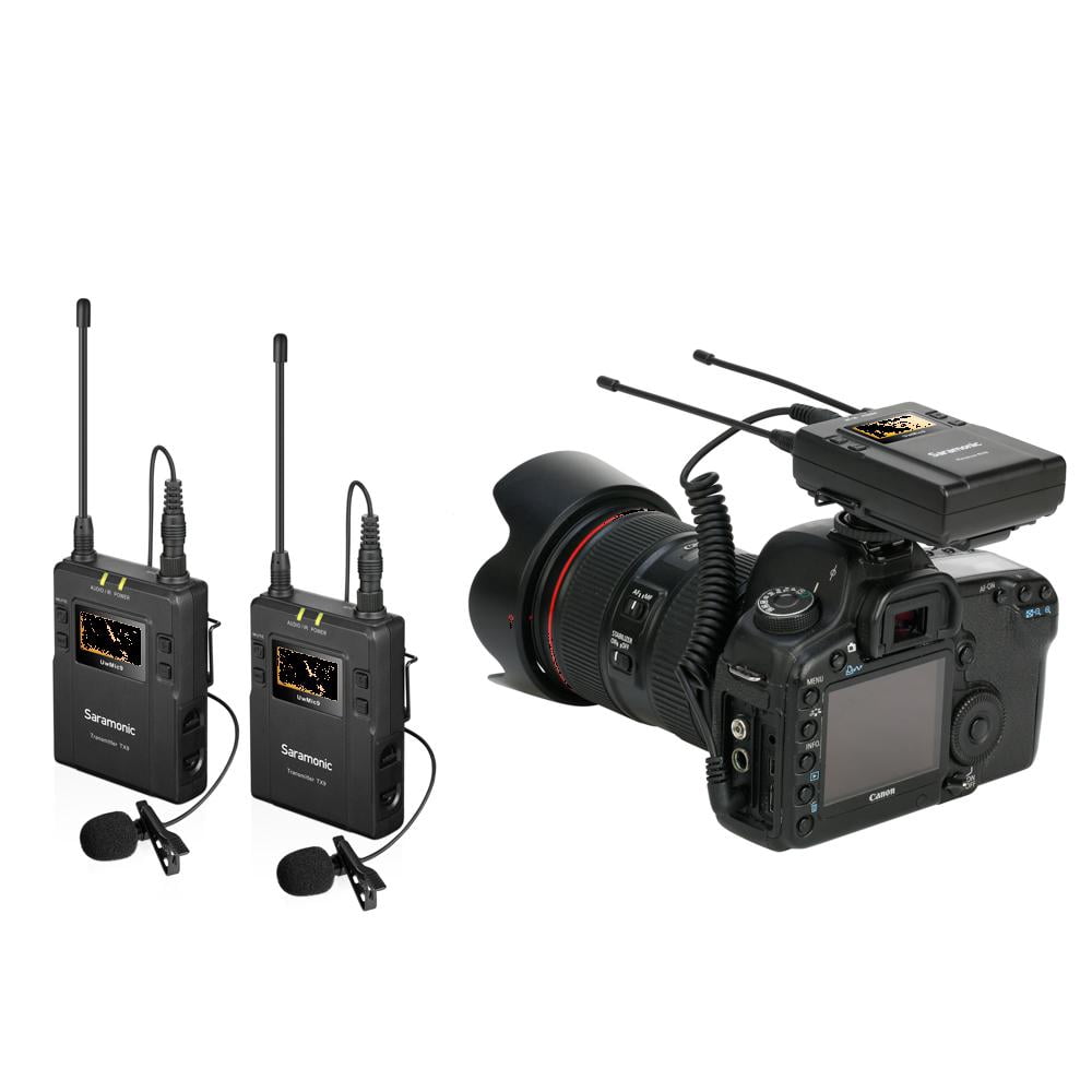 Saramonic UwMic9 RX9+TX9+TX9 2-Person Wireless UHF Lavalier Mic System with Portable Camera-Mountable Receiver