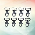 thumbnail image 3 of OUNONA 8pcs Keychain Hooks with Swivel D-rings Heavy Duty Snap Lobster Claw Clasp Hooks for Lanyard (Black), 3 of 8