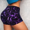 thumbnail image 5 of Yiaed Galaxy Lightning Print Women's Athletic Shorts Running Shorts Sporty Short High Waisted Elastic Workout Shorts for Yoga Gym Running & Sports -Small, 5 of 8