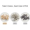 thumbnail image 4 of 12 Sets 3 Colors Butterfly Shaped Clasp Turn Lock Zinc Alloy Bag Clasp Decorate for DIY Craft Bag Handbag Making Mixed Color 1.14 Inches, 4 of 5