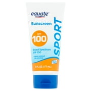 (2 pack) (2 pack) Equate Sport Broad Spectrum Sunscreen Lotion, SPF 100, 6 fl oz