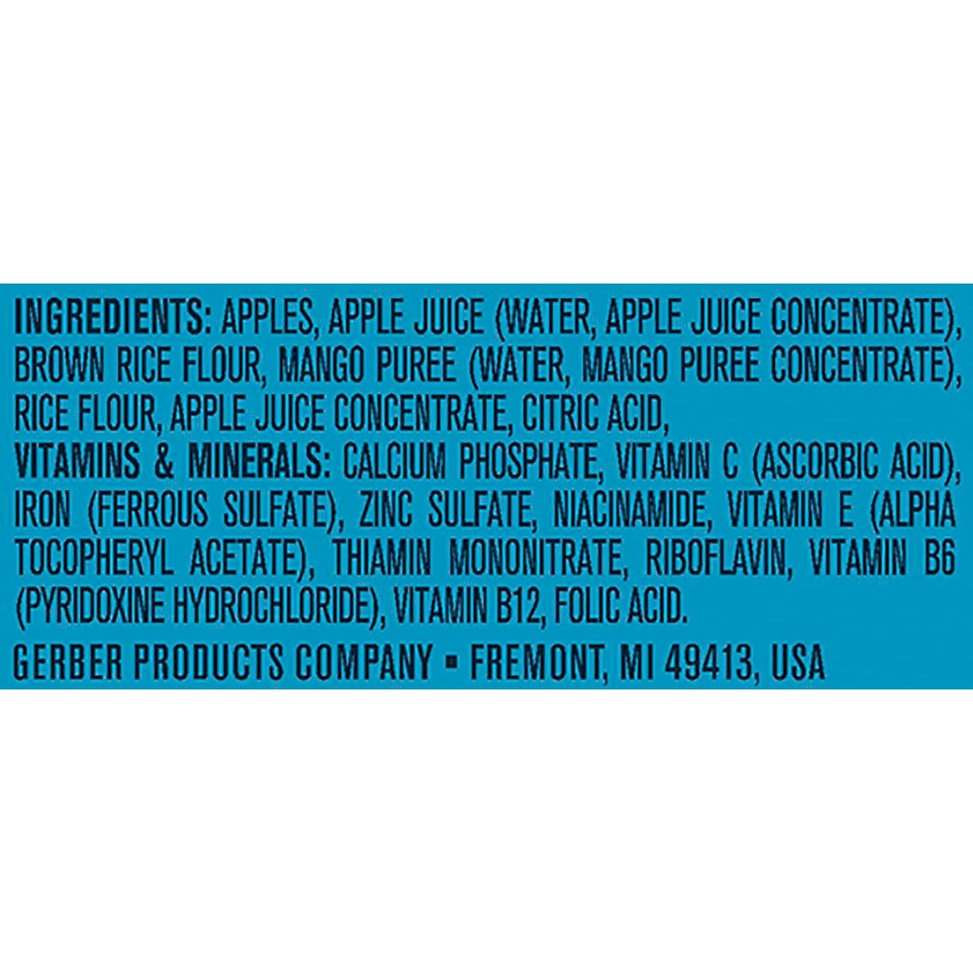 gerber apple mango rice cereal