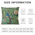 thumbnail image 5 of Creowell Green Chinoiserie Pillow Cover Multi Size Vintage Bird Flower Throw Pillow Covers Farmhouse Floral Decorative Pillowcase Outdoor Square Cushion Cover for Couch Sofa Bedroom Decor, 5 of 5