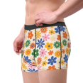 thumbnail image 2 of Pofeuu Groovy Daisy Flowers Print Men’s Boxer Briefs, Moisture-Wicking Underwear, Regular,Trunk-Small, 2 of 5