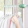 thumbnail image 3 of Colgador de ropa de 8 agujeros Marco de ventana Clip Tendedero Colgador de ropa (Verde) Likrtyny Oficina Multiescena Multifunción, 3 of 9