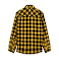 thumbnail image 5 of FastRockee Mens Flannel Shirt Long Sleeve Plaid Shirts for Men Button Down Shirts Soft 100% Cotton Casual Regular Fit Yellow Small, 5 of 6