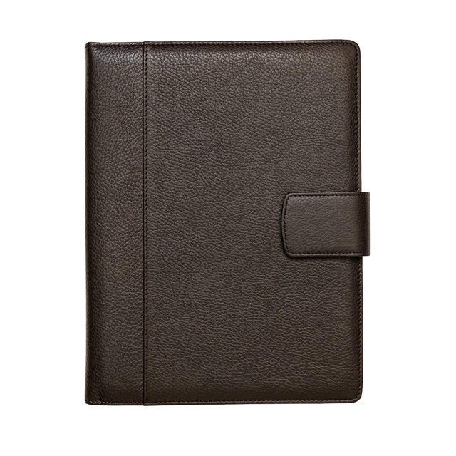 Portafolio de cuero Maruse ejecutivo con cierre magnético, color oscuro