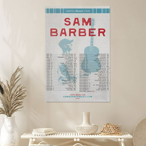 Sam Barber New North America Tour 2025 Size 24''x36'' - The Future Box