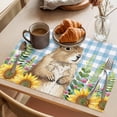thumbnail image 3 of Slope Rat Placemats Set of 1, The Earth Dial Mouse Day Sunflower Flower Leaf Blue Plaid Non-Slip Place Mats Washable Table Mats for Kitchen Dining Table Decorations Indoor/Outdoor, 3 of 9