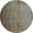 thumbnail image 1 of Ahgly Company Indoor Round Oriental Turquoise Blue Industrial Area Rugs, 7' Round, 1 of 4