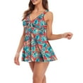 thumbnail image 3 of Women Tankini Swimsuits Tummy Control Two Piece Bathing Suit Ruffled Flounce Swimwear with Shorts, 3 of 6