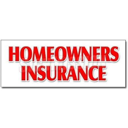 48" HOMEOWNERS Insurance Decal Sticker Home Owners House Building apts
