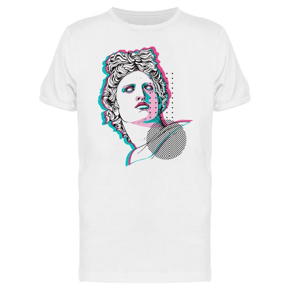 Apollo Plaster Head Statue T-Shirt Men -Image by Shutterstock, Male Medium