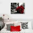 thumbnail image 5 of Nawypu  Canvas Print Black and White Red Rose Canvas Art Painting Red Wall Art Decorations Flower Picture on Canvas for Home Decor Stretched and Framed Ready to Hang, 5 of 5
