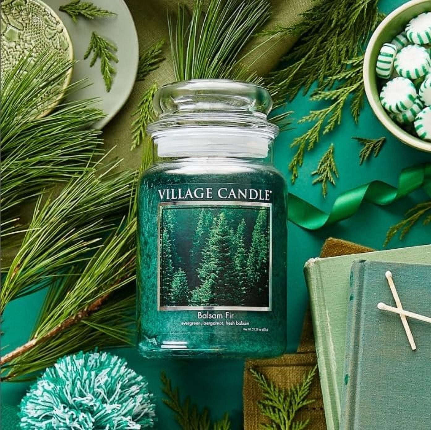 Balsam Fir Large Apothecary Jar, Scented Candle, 21.25 oz., Green