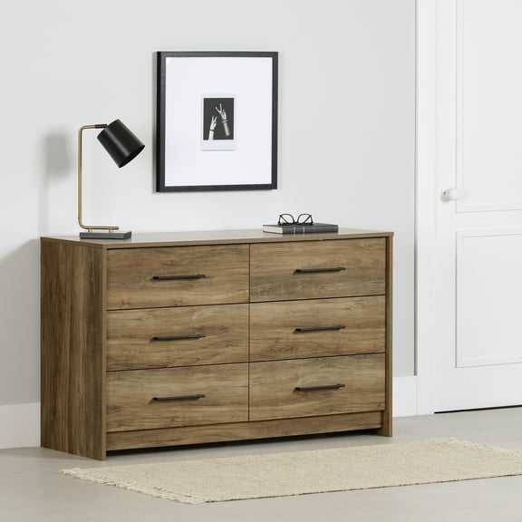 South Shore Londen 6-Drawer Dresser for Adult, in Natural Mango