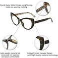 thumbnail image 3 of FEISEDY Womens Cateye Glasses Frame Printed Eyewear Clear Lenses Eyeglasses B2441, 3 of 13