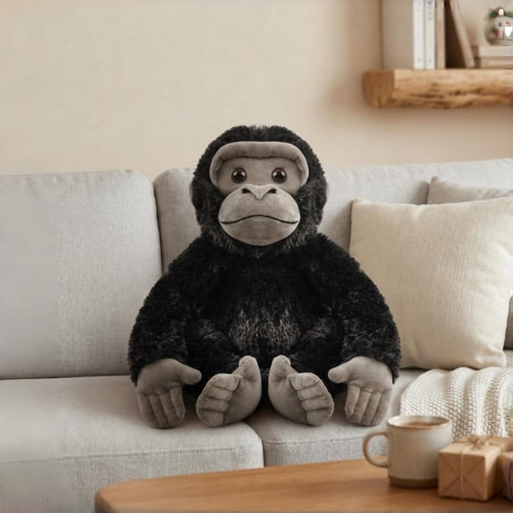 Simulation Chimpanzee Plush Toy Realistic Gorilla Stuffed Animal Soft Safari Doll Gift Home Decor