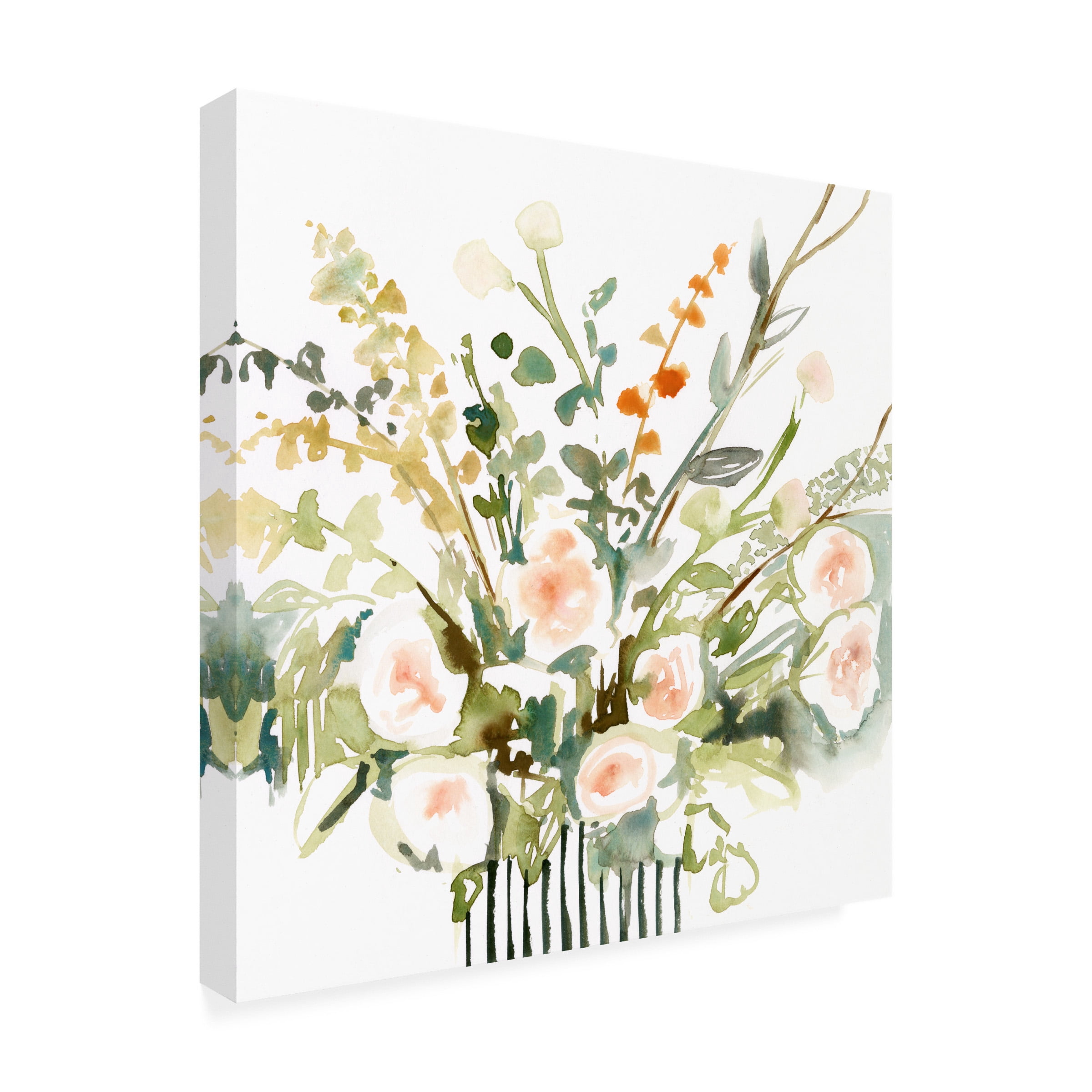 Victoria Borges 'Foraged Flowers I' Canvas Art