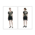 thumbnail image 4 of Summer Dress For Women 1920s Vintage Flapper Great Gatsby Fringe Beaded Dresses Prom Cocktail Prom Sequin Tassels Size S-3XL,Golden,XL, 4 of 9
