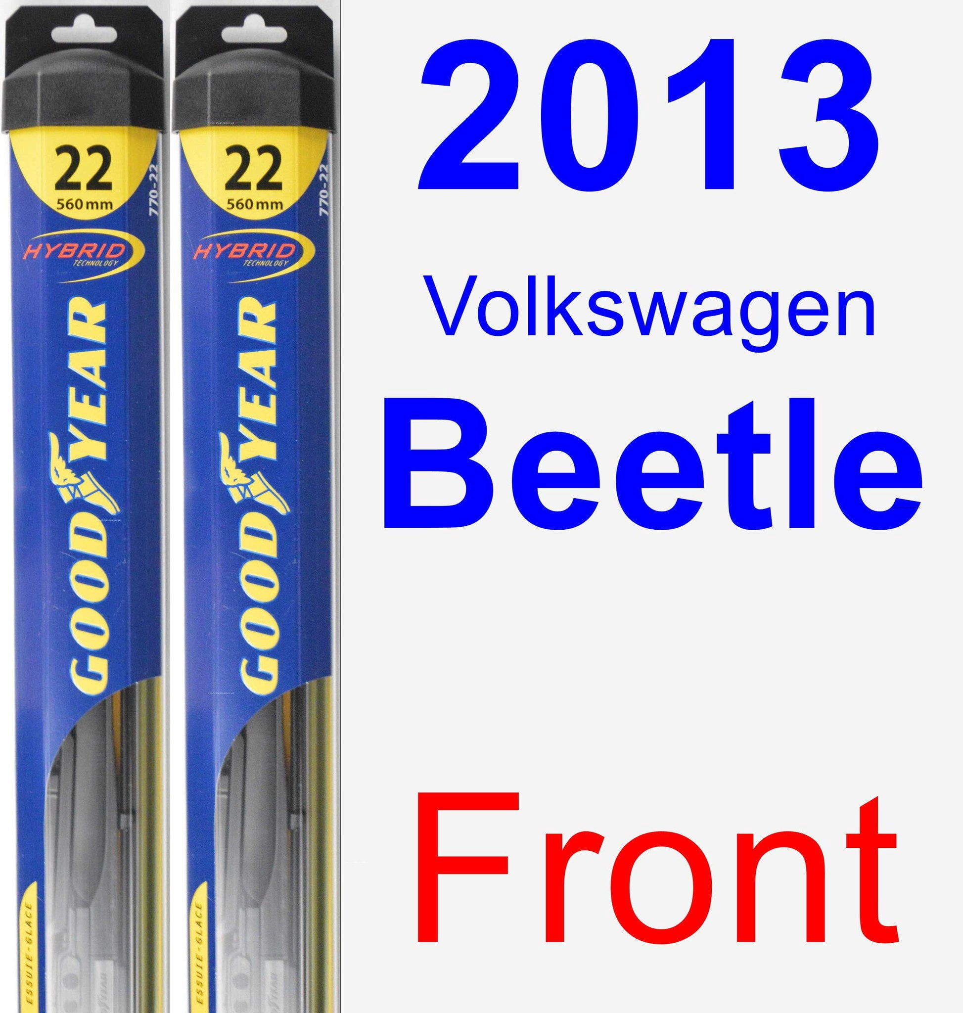 2013 Volkswagen Beetle Wiper Blade Set/Kit (Front) (2 Blades) - Hybrid