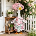 thumbnail image 4 of YoGold Spring Goose Floral Dress Set – 23 Inch Large Goose Outfit with Umbrella, Summer Garden Decor (Multi-color), 4 of 9
